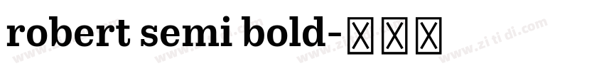 robert semi bold字体转换